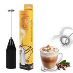 Electric Milk Frother with Stand Handheld Whisk Beater Foam Maker for Mocktails Coffee Latte Matcha Foamer Cappuccino Lemonade(Batteries are Not Included) (Black) (Multi)