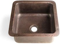 Monarch Abode 17093 Hand Hammered Copper Glasgow Dual Mount Bar Prep Sink - Copper Sink - 12 inches Hammered Sink - Hammered Copper Bar Sink Undermount - Hammered Copper Prep Sink - Copper Bar Sink -