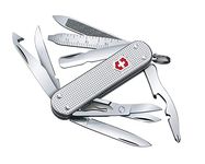 Victorinox Mini Champ Alox Swiss Army Knife, Small, Multi Tool, 15 Functions, Scissors, Silver