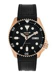 Seiko Silicone Analog Black Dial Men Watch-Srpd76K1, Black Band