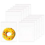 Self Adhesive Cellophane Bags 5" x 5" 100pcs Clear Self Adhesive Cello Bags 50µm Transparent Self Sealing Plastic Bags OPP Square Poly Bags for Sweets Bakery Cookies