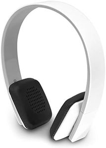 Aluratek Bluetooth Wireless Headphones with Built-in Battery, Stream Audio from iPhone, iPad, Smartphone, Tablet, PC, MAC, Laptop, White (ABH04F), Medium