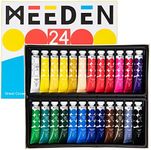 MEEDEN Gouache Paint Set, Non-Toxic 24 x 12ml/0.4oz Water-Based Gouache Tubes Paints for Canvas & Paper, Art Supplies for Artist, Adults, Beginners