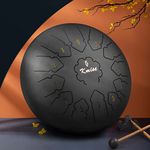 Kmise Steel Tongue Drum,12 Inch 13 Notes Handpan Drum Kit with Mallets Carry Bag Music Book Percussion Instrument Gifts for Meditation Entertainment Musical Education