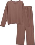 Ekouaer Womens Ribbed Knit Lounge S