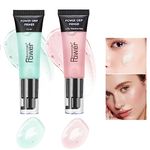 Mrettick 2 Colors Power Grip Primer, Hydrating Face Primer, Gel-Based Hydrating Face Primer with Hyaluronic Acid, Primer Face Makeup for Smoothing Skin, Gripping Makeup, Moisturizes