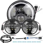 EYPINS 7 inch LED Motorcycle Headlight 4.5'' Fog Passing Lights Kit, DOT Approved Compatible with Electra Glide Road King Street Glide Heritage Softail Fat Boy Tri Glide Switchback, IP67 Waterproof