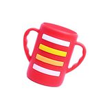 THE LITTLE LOOKERS Baby Bottle Cover with Handle/Silicone Warmer Cover for Baby/Newborn/Infants/Toddlers -Red (120ml)