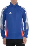 Adidas HAS96 Men's Soccer Jersey Top, Tiro 24 Training Top, Lucid Blue/White/Up Solar Red (JE1993), M