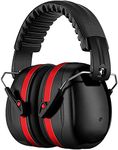 YANKUIRUI Ear Protection for Shooting SNR 34dB Safety Ear Defenders Muffs Ear Protectors Provide Hearing Protection (Red)