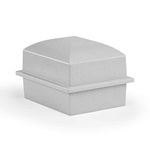 Burial Urn Vault to Hold Adult Cremation Urns for Human Ashes | Small | Granite Grey