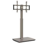 FITUEYES TV Floor Stand with Wood Base for 32-70 Inch TV, Tall TV Stand with 60° Swivel & 6 Height Adjustment, Universal Max VESA 600x400mm Holds 40kg