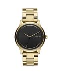 MVMT Profile Qtz Basic Slim Black Round Dial Unisex Watch|Ionic Plated Gold Steel Material|Gold Color Band - 28000182-D