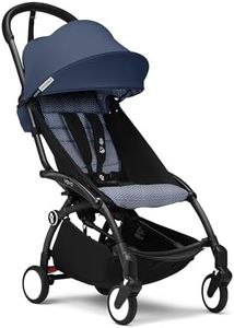 Poussette Stokke YOYO3 6+ - Cadre noir + pack couleur 6+ Air France Blue + capote - Pliage facile, légère et compacte - Compatible bagage cabine