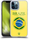 Head Case Designs Brazil Brazilian Brasil Flag Flag Patches Soft Gel Case Compatible With Apple iPhone 12 Pro Max