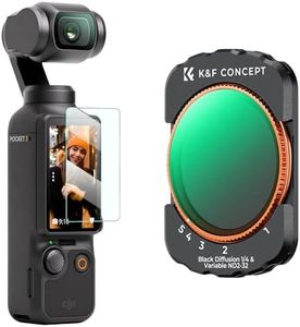 K&F Concept Magnetic Variable Fader ND2-ND32 ND Filter and Black Diffusion 1/4 Filter 2 in 1 for DJI Osmo Pocket 3, Multi-Coated/HD Optical Glass