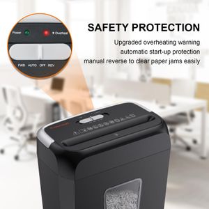 Bonsaii 6-Sheet Cross Cut Paper Shredder – Compact Home Office