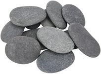 Hisredsun 10 pcs Painting Pebbles, 3.1-4 inch Smooth Pebbles for Painting Mandala and Kindness Rocks for Arts, Crafts, Garden Decoration (ST-674)