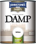 Johnstone's 307955 Paint to Cover Damp White, 750ml