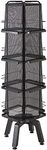 Safco Onyx Rotating Magazine Rack - 16 Pocket, Black (5580BL), 18.25"W x 18.25"D x 58.562"H - Steel Mesh, 360° Swivel & Chip Resistant