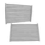 Meyafiny 19.5” Grill Cooking Grates Replacement Parts for Weber Genesis 300 Series E310 E320 S310 S320 S330 E335 EP310 EP320 EP330 Gas Grill Replace Parts 2-Pack 7524 Stainless Steel for Weber Grills