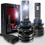 KaTur 9006 HB4 Led Headlight Bulbs Mini Design Upgraded LED Chips Extremely Bright 12000 Lumens Waterproof All-in-One LED Headlight Conversion Kit 55W 6500K Xenon White-2 Years Waranty