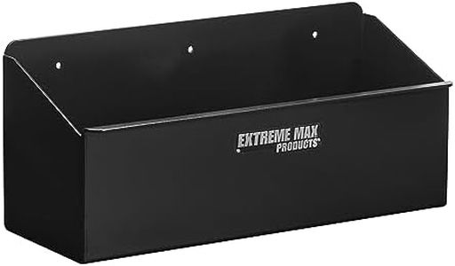 Extreme Max 5001.6125 Aluminum Spray Bottle Shelf for Enclosed Trailer, Shop, Garage, Storage - Holds Four 1-Quart (32 oz.) Spray Bottles, Black