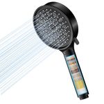 Cobbe Hard Water Filter Shower Head with 6 Spray Modes, High Pressure Water Saving Shower Head with 20 Layers Filtration, Power Shower Heads with Filter for Residual Chlorine Remove, Black