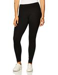 Danskin Women's Signature Wide Waist Yoga Ankle Legging, Rich Black, Small