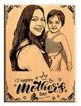 Giftanna gift for mom Appreciating the Backbone of Our Families: Happy Mother's Day! Engraved Wooden Photo Plaque