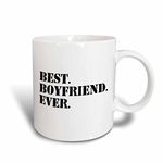 3dRose Mug_151478_5 Best Boyfriend Ever, Ceramic, Red/White