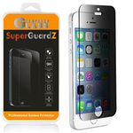 [2-PACK] For iPhone SE / 5S / 5C / 5 - SuperGuardZ Privacy Anti-Spy Tempered Glass Screen Protector, 9H, 0.3mm, 2.5D Round Edge, Anti-Scratch, Anti-Bubble