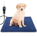 Cat Heating Pad,Electric Heated Cat Bed Indoor with Adjustable Thermostat Controller (1-24 Hours) and Chew Resistant Steel Cord,Pet Heating Pad