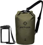 Earth Pak Waterproof Dry Bag - Roll Top Waterproof Backpack Sack Keeps Gear Dry for Kayak with Waterproof Phone Case