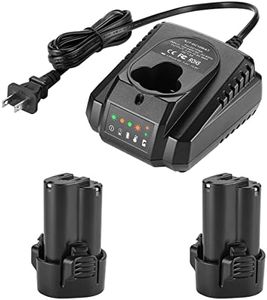 Energup 2Pack 10.8V 3.6A Li-Ion Battery for Makita BL1015 Battery BL1013 BL1014 194551-4 194550-6 195332-9 DF030D DF330D TD090D Makita 10.8V Battery + 1Pack 10.8V Makita Battery Charger