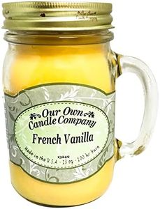 Our Own Candle Company, French Vanilla Scented Mason Jar Candle, 100 Hour Burn Time, 13 Ounces