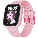 TICTIKY Kids Smart Watch for Girls 5-12, Kids Fitness Tracker Watch with Pedometer, No Phone Needed, Games with Parental Control, IP68 Waterproof, Heart Rate, Sleep Monitor, Step Counter, 80 Sports