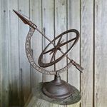 Darthome Ltd Cast Iron Garden Sundial Wind Armillary Compass Clock Roman Numerals Ornament 37cm (Large)