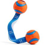 Chuckit! Ultra Duo Tug Toy for Dogs, Durable Dog Tug Toy with Two-Ply Nylon Cord Handle and Tennis Ball Ends for Interactive Fetch Play, Medium