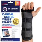 Doctor Developed Carpal Tunnel Night Wrist Brace & Wrist Support, Single, Splint & Doctor Written Handbook, Fully Adjustable