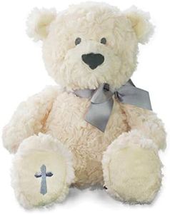 Nat and Jules The Lord's Prayer Bear With Ribbon, Cross Children's Plush Stuffed Animal