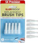 Slobproof 5-Pack Replacement Brush Tips for Refillable Touch up Paint Pen, Refillable Paint pens for Walls, Touch up Work, Fillable Paint Pens for Touch-up Brush Tool for Paint Syringe with Brush Tip