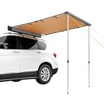 VEVOR Car Side Awning, Large 4.6'x6.6' Shade Coverage Vehicle Awning, PU3000mm UV50+ Retractable Car Awning with Waterproof Storage Bag, Suitable for Truck, SUV, Van, Campers