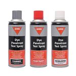 Aerol Dye Penetrant Test (DPT) Spray Kit (consisting of Red Dye Penetrant, Developer & Cleaner Sprays 400ml each) for Liquid Penetrant Inspection