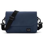 VASCHY Messenger Bag for Men, Medium Lightweight Classic Shoulder Bag Casual Crossbody Satchel Courier Handbag for Work,Blue