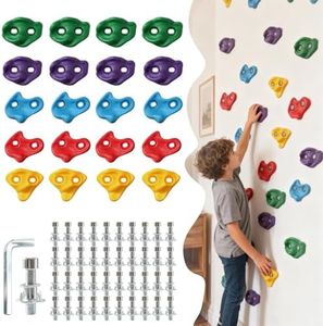 SREHRLY 20 PCS Rock Climbing Holds for Kids, Large Climbing Holds Adult Rock Wall Holds Climbing Rock Wall Grips for Indoor and Outdoor Playground Play Set with Hardware