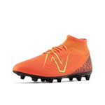 New Balance Unisex-Adult Tekela V4 Magique Fg Soccer Shoe, Neon Dragonfly/Black/Coloro Green, 10 Wide Women/8.5 Men