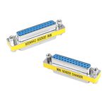 MEIRIYFA DB25 25 Pin Gender Changer D-SUB 25Pin Coupler Serial Cable Gender Changer RS232 VGA Adapter Connetor for Applications Pack of 2 (Female to Female)