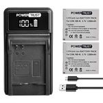 PowerTrust 2x NB-4L NB 4L Battery and Charger for Canon IXUS 255 HS, IXUS 230 HS, IXUS 220 HS, ELPH 300 HS, IXUS 130, IXUS 115 HS, IXUS 117 HS, IXUS 100 IS, TX1, IXUS 120 IS,SD960 IS, SD750