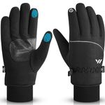 WESTWOOD FOX Winter gloves for Men & Women,-20℉ Coldproof,Touchscreen Ski gloves,AntiSlip,Thermal Insulated,Waterproof Gloves for Skiing,Cycling,Hiking,Snowboarding and outdoor activities (Black, S)